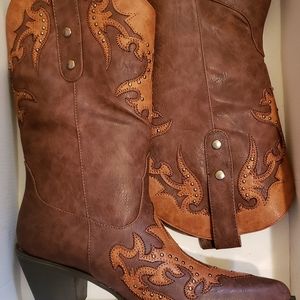 Women's Wild West Style Cowboy Boots